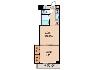 コンフォルト1の物件間取画像